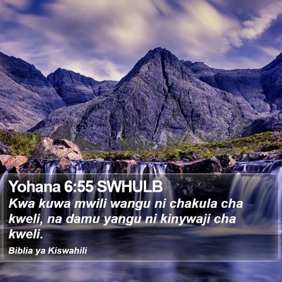 Yohana 6:55 SWHULB Bible Verse Image