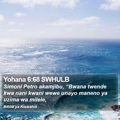 Yohana 6:68 SWHULB Bible Verse Image