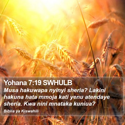 Yohana 7:19 SWHULB Bible Verse Image