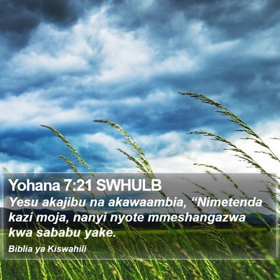 Yohana 7:21 SWHULB Bible Verse Image