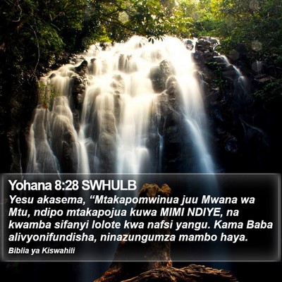 Yohana 8:28 SWHULB Bible Verse Image