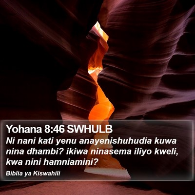 Yohana 8:46 SWHULB Bible Verse Image