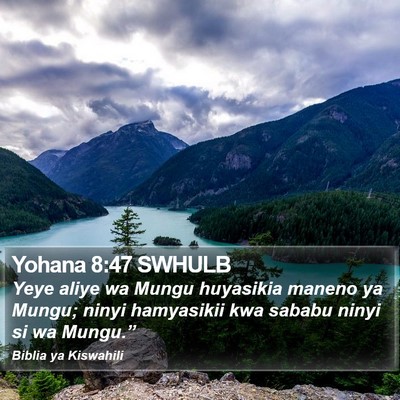 Yohana 8:47 SWHULB Bible Verse Image