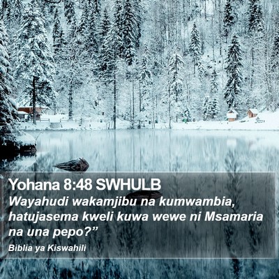 Yohana 8:48 SWHULB Bible Verse Image