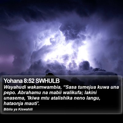 Yohana 8:52 SWHULB Bible Verse Image