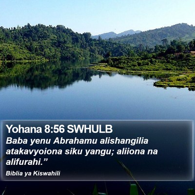 Yohana 8:56 SWHULB Bible Verse Image