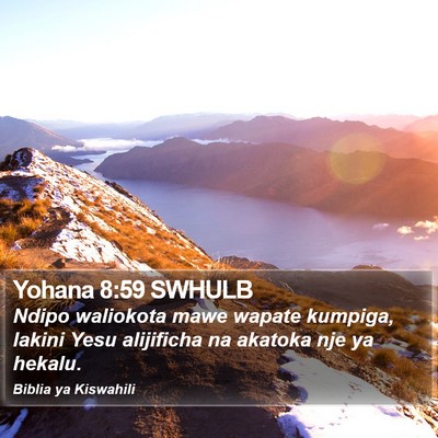Yohana 8:59 SWHULB Bible Verse Image