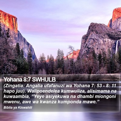 Yohana 8:7 SWHULB Bible Verse Image