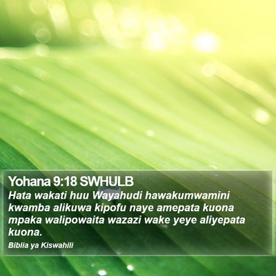 Yohana 9:18 SWHULB Bible Verse Image