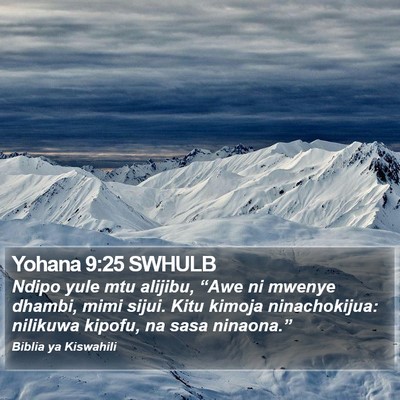 Yohana 9:25 SWHULB Bible Verse Image