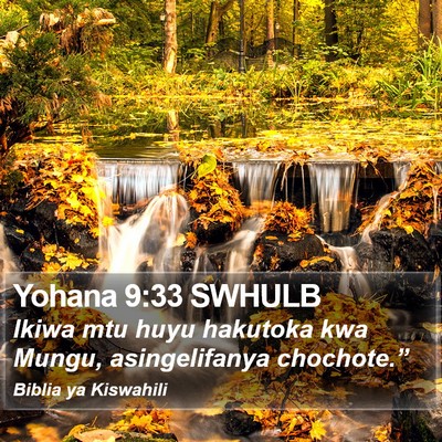 Yohana 9:33 SWHULB Bible Verse Image