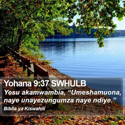 Yohana 9:37 SWHULB Bible Verse Image