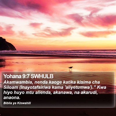 Yohana 9:7 SWHULB Bible Verse Image