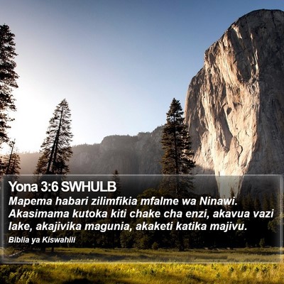 Yona 3:6 SWHULB Bible Verse Image