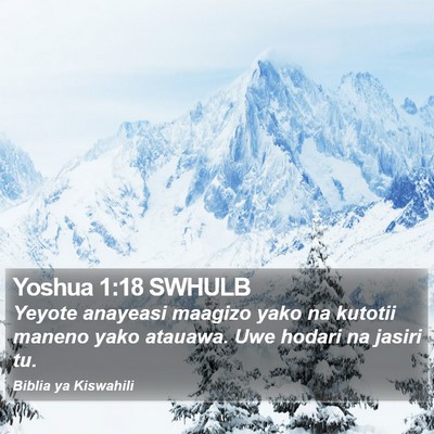 Yoshua 1:18 SWHULB Bible Verse Image