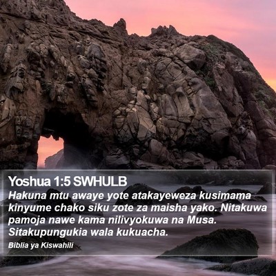 Yoshua 1:5 SWHULB Bible Verse Image