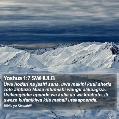Yoshua 1:7 SWHULB Bible Verse Image