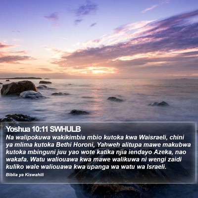 Yoshua 10:11 SWHULB Bible Verse Image