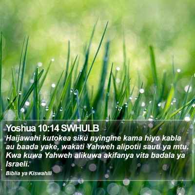 Yoshua 10:14 SWHULB Bible Verse Image