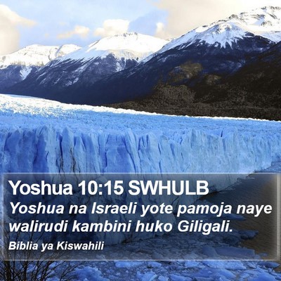 Yoshua 10:15 SWHULB Bible Verse Image