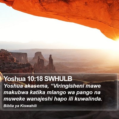 Yoshua 10:18 SWHULB Bible Verse Image