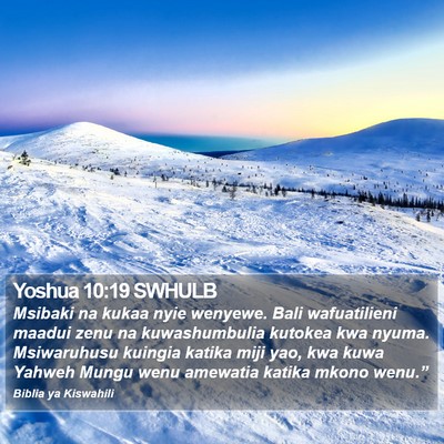 Yoshua 10:19 SWHULB Bible Verse Image