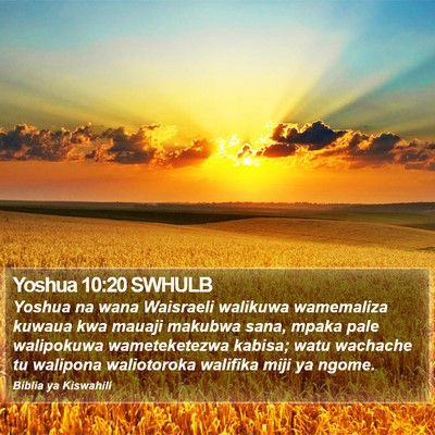 Yoshua 10:20 SWHULB Bible Verse Image