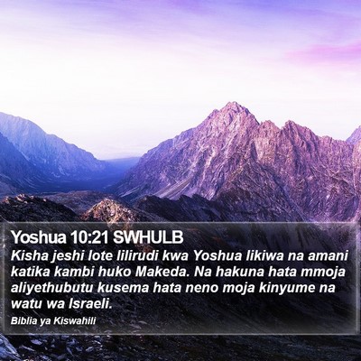 Yoshua 10:21 SWHULB Bible Verse Image
