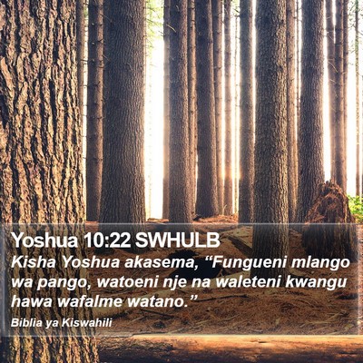 Yoshua 10:22 SWHULB Bible Verse Image
