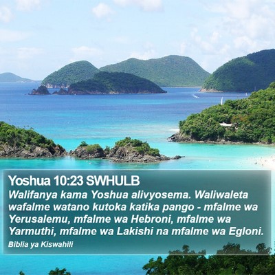 Yoshua 10:23 SWHULB Bible Verse Image