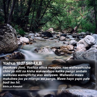Yoshua 10:27 SWHULB Bible Verse Image