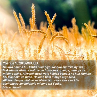 Yoshua 10:28 SWHULB Bible Verse Image