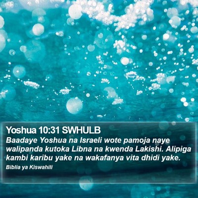Yoshua 10:31 SWHULB Bible Verse Image
