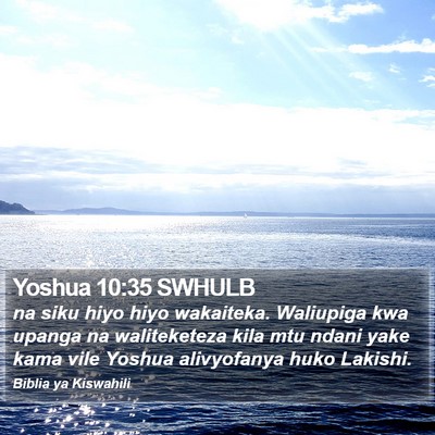 Yoshua 10:35 SWHULB Bible Verse Image