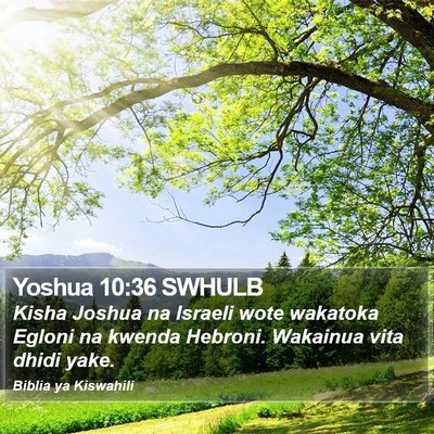 Yoshua 10:36 SWHULB Bible Verse Image