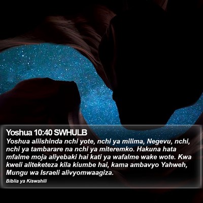 Yoshua 10:40 SWHULB Bible Verse Image