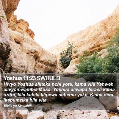 Yoshua 11:23 SWHULB Bible Verse Image