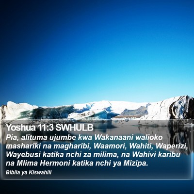 Yoshua 11:3 SWHULB Bible Verse Image