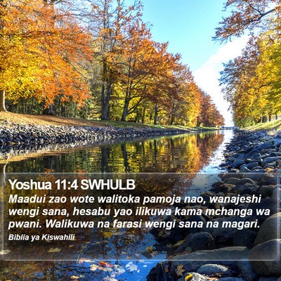 Yoshua 11:4 SWHULB Bible Verse Image