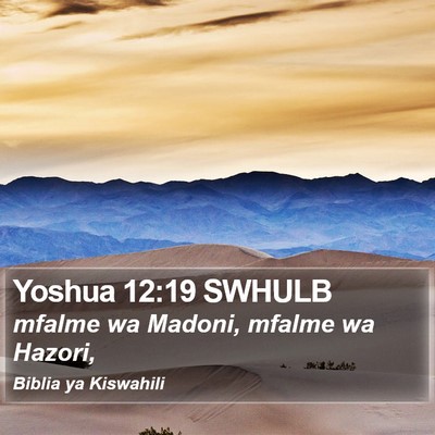 Yoshua 12:19 SWHULB Bible Verse Image