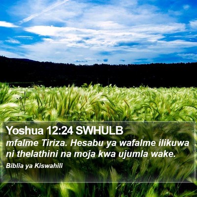 Yoshua 12:24 SWHULB Bible Verse Image
