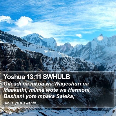 Yoshua 13:11 SWHULB Bible Verse Image