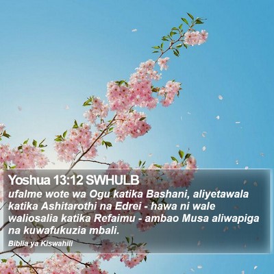 Yoshua 13:12 SWHULB Bible Verse Image