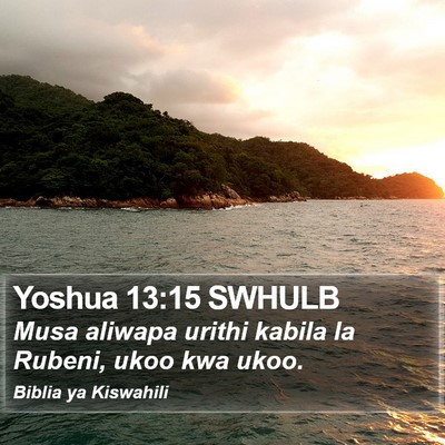 Yoshua 13:15 SWHULB Bible Verse Image