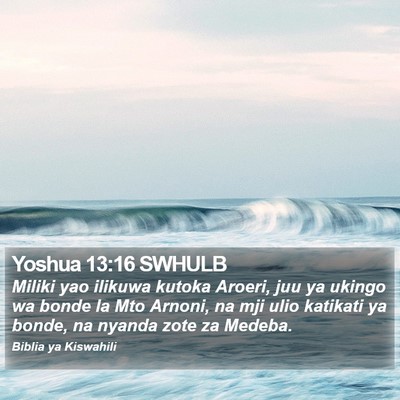 Yoshua 13:16 SWHULB Bible Verse Image