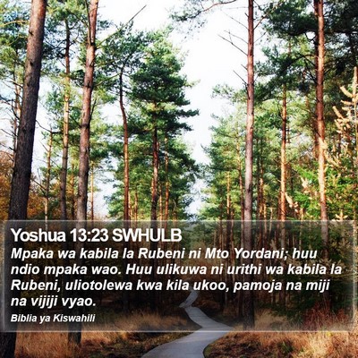 Yoshua 13:23 SWHULB Bible Verse Image