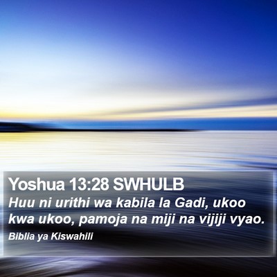 Yoshua 13:28 SWHULB Bible Verse Image
