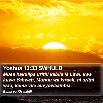 Yoshua 13:33 SWHULB Bible Verse Image
