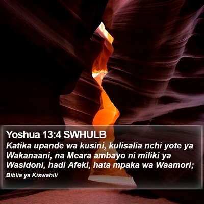 Yoshua 13:4 SWHULB Bible Verse Image