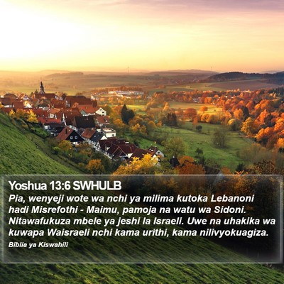 Yoshua 13:6 SWHULB Bible Verse Image